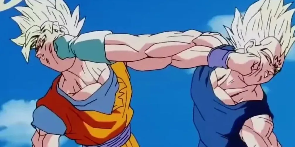 Son Goku và Vegeta trong Dragon Ball Z, mâu thuẫn một chiều dựa trên lòng kiêu hãnh của Vegeta.