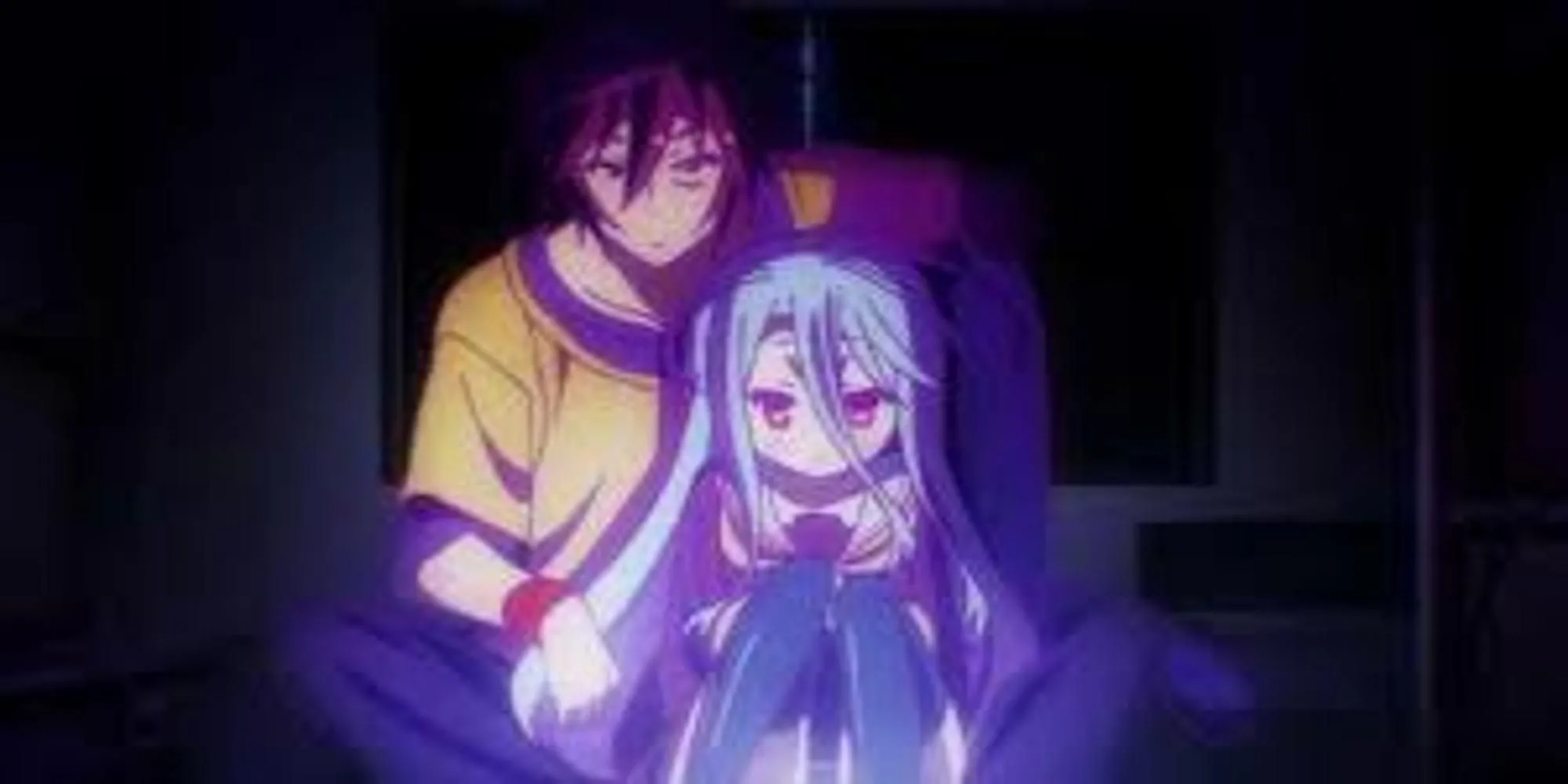 Sora và Shiro trong thế giới Disboard của anime No Game No Life