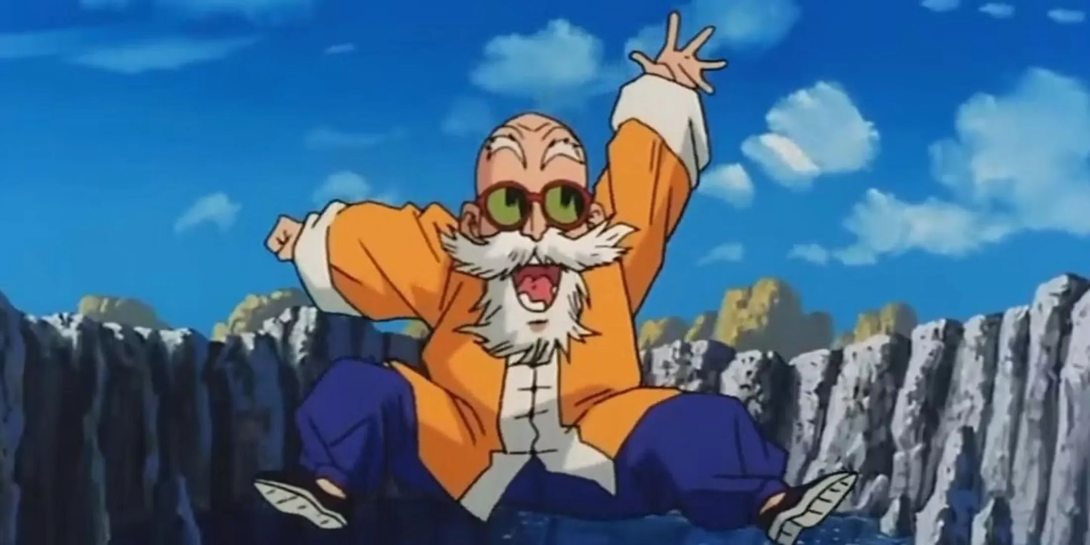Sư phụ Roshi (Master Roshi) với dáng vẻ biến thái đặc trưng trong Dragon Ball Z