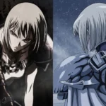 Teresa và Clare cầm đại kiếm trong anime Claymore