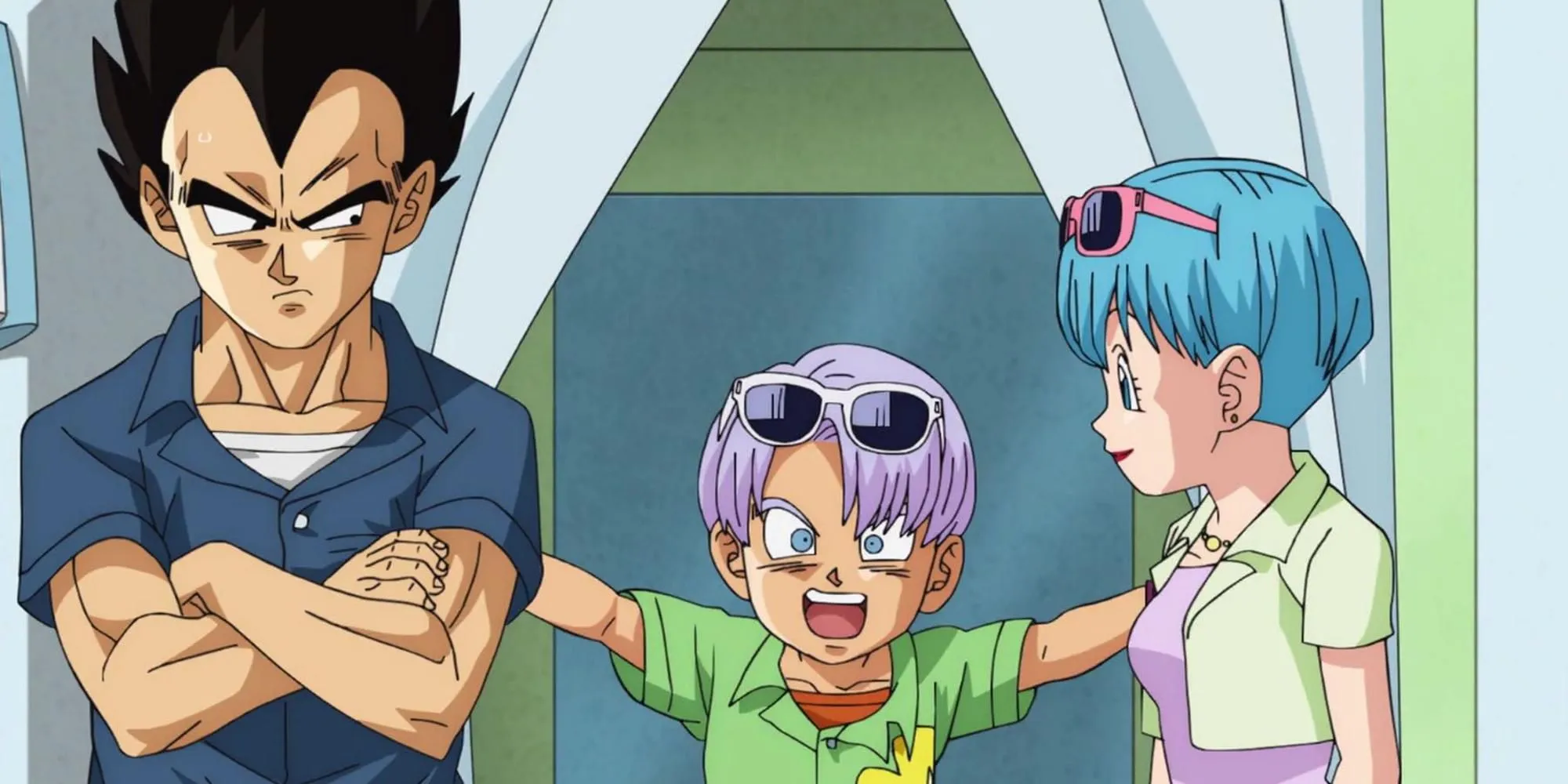 Vegeta giữ lời hứa đưa Trunks đi công viên, cùng Bulma