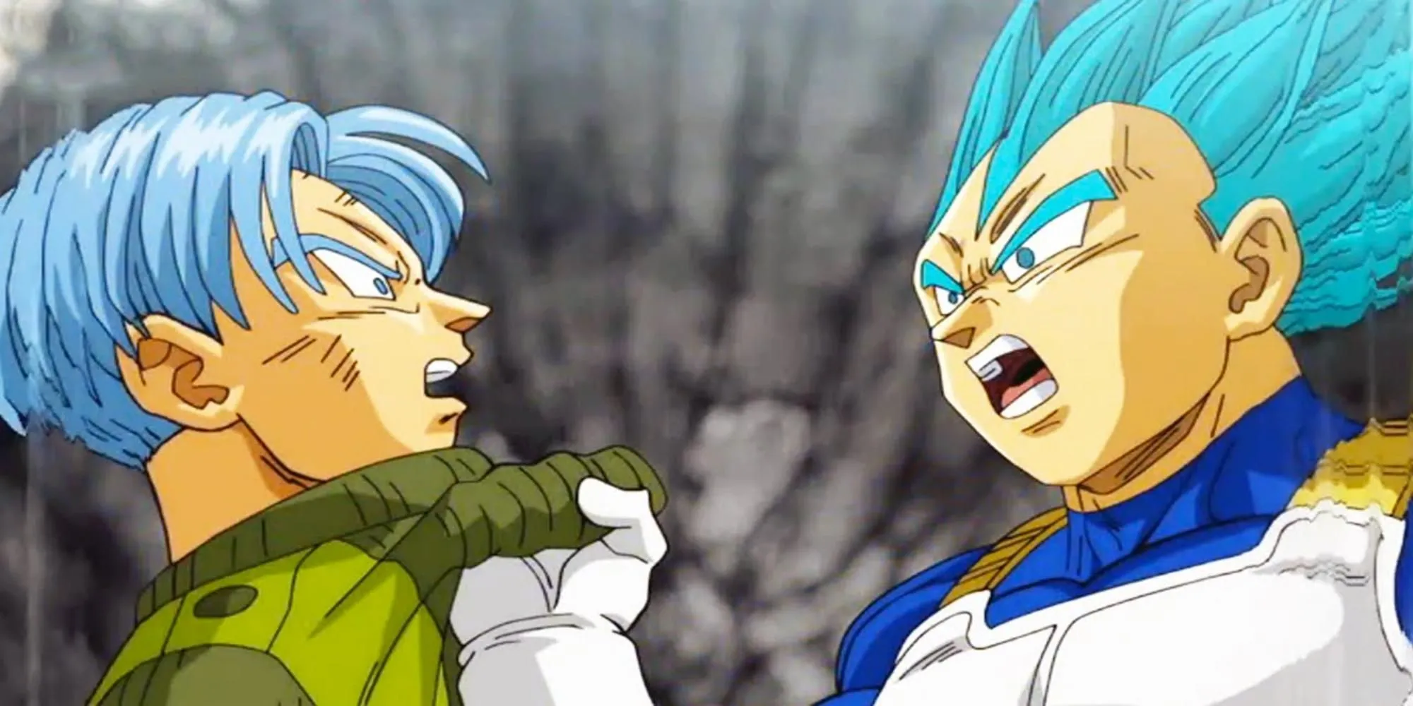 Vegeta tương tác với Future Trunks, thể hiện sự gắn kết