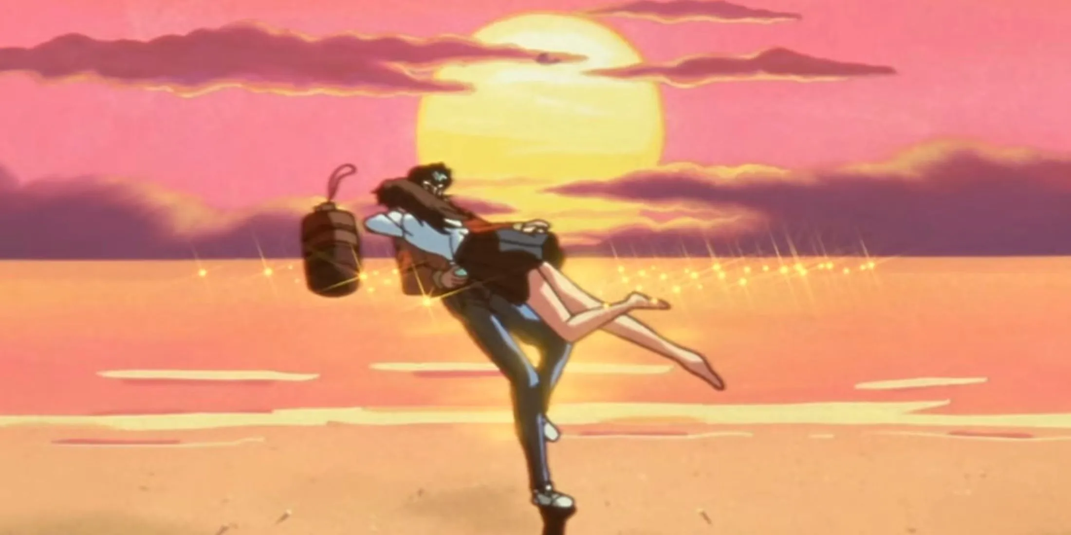 Yusuke Urameshi mỉm cười đứng cùng bạn bè trong cảnh cuối của Yu Yu Hakusho
