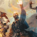 Ba đại pháp sư từ bối cảnh Greyhawk trong Dungeons & Dragons đang sử dụng phép thuật.