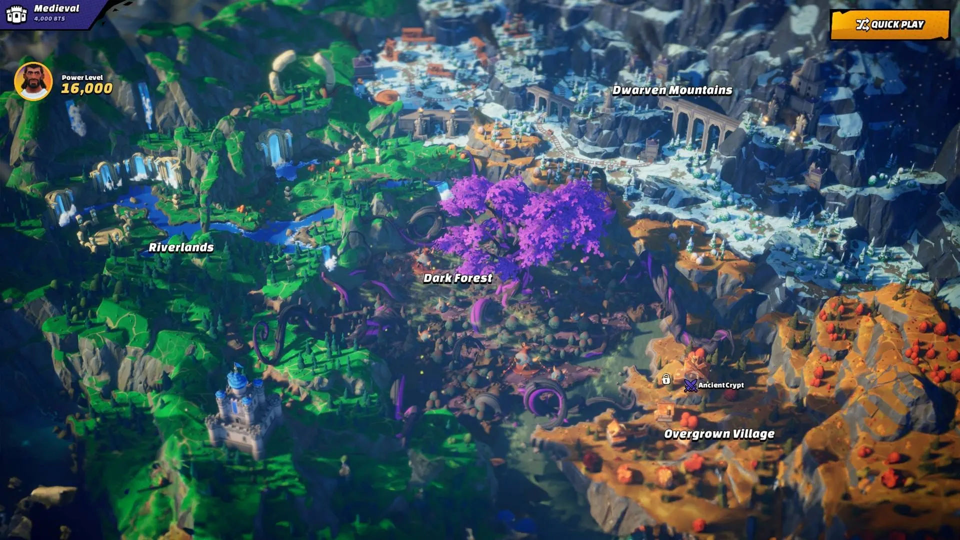 Bản đồ một dungeon trong Out of Time, thể hiện cơ chế &quot;clear the tangle&quot; đầy kịch tính.