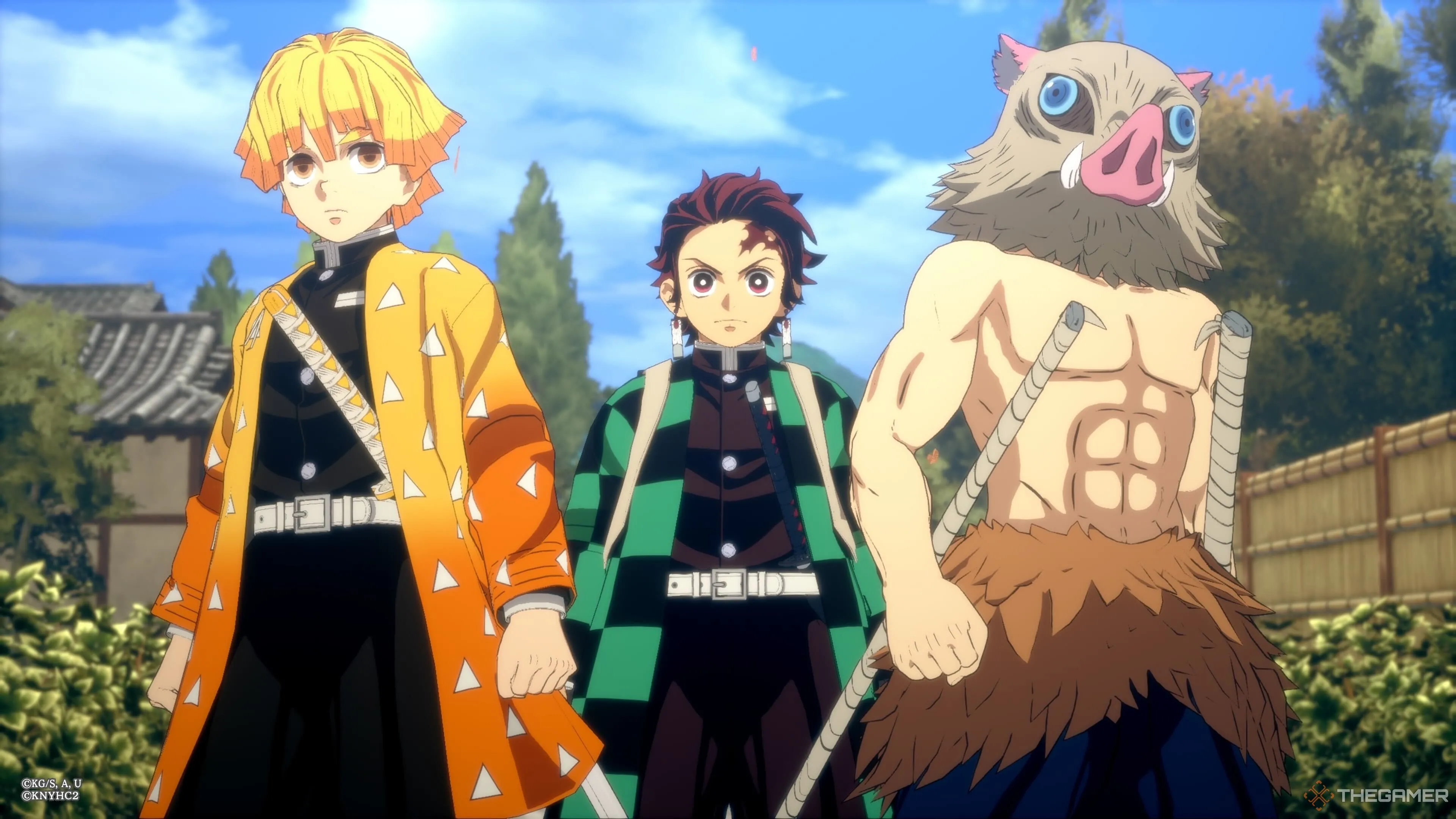Bộ ba Tanjiro, Zenitsu, Inosuke cùng sát cánh chiến đấu trong Demon Slayer: The Hinokami Chronicles 2