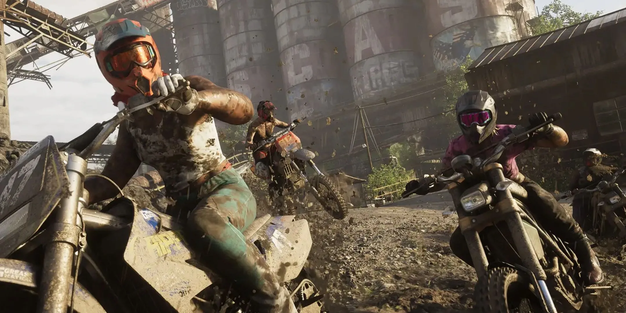 Các tay đua dirt bike so tài tốc độ trong Grand Theft Auto 6, minh họa thế giới mở rộng lớn.