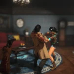 Cảnh quan hành lang khách sạn gothic trong Killer Inn, nơi ẩn chứa nhiều bí mật chết người.