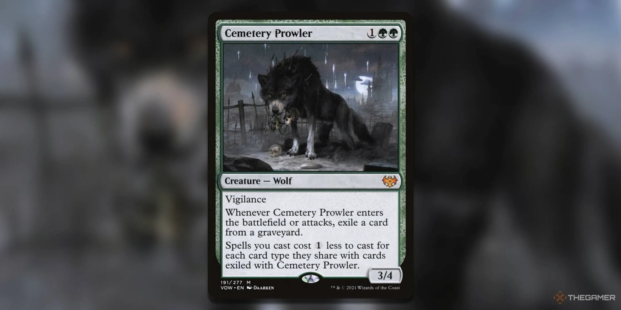 Cemetery Prowler, chó săn nghĩa địa giúp giảm chi phí các phép thuật từ nghĩa địa trong MTG