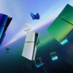 Console PlayStation thế hệ mới với hiệu ứng khối lập phương, tượng trưng cho sức mạnh đồ họa đột phá của PS6.