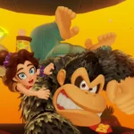 Donkey Kong vui mừng cùng Pauline trong Bananza