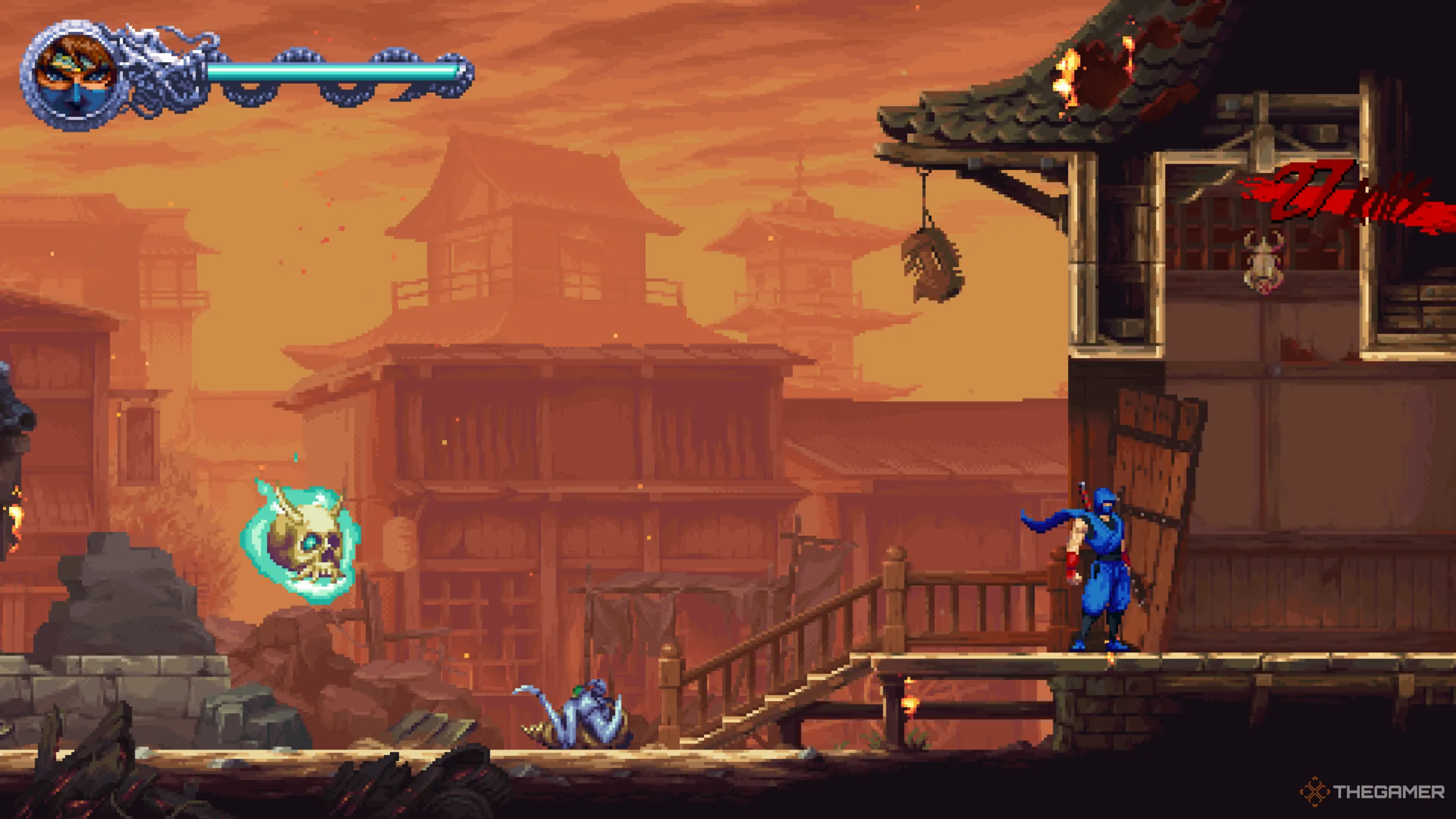 Golden Scarab thứ hai tại ngôi nhà sau trận mưa sao băng trong Ninja Gaiden: Ragebound