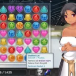 Hình ảnh minh họa một cảnh trong game HuniePop, thể loại giải đố hẹn hò, gợi nhắc về các tựa game người lớn bị ảnh hưởng bởi chính sách của nền tảng.