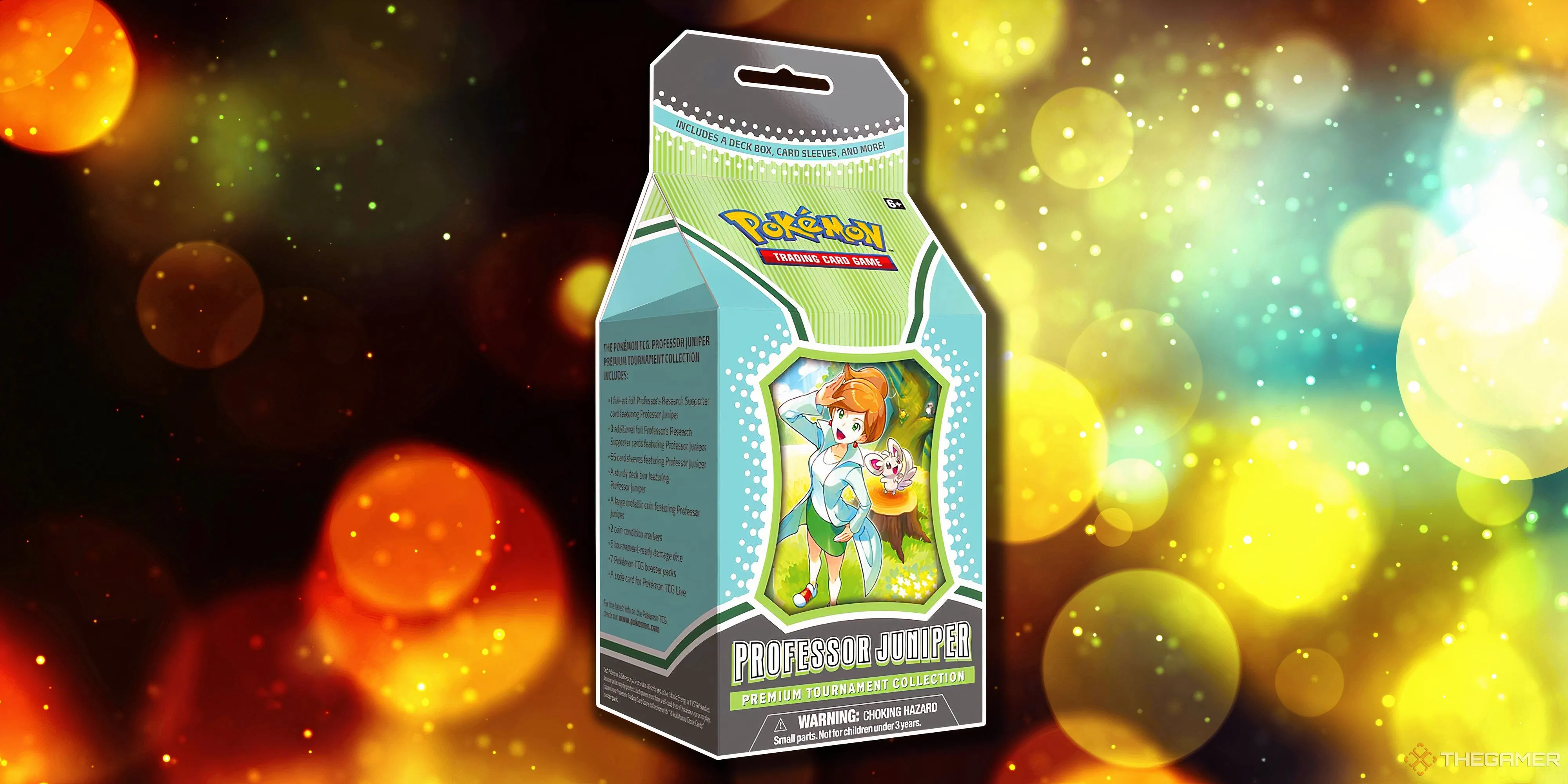 Hộp Premium Tournament Collection Professor Juniper Pokemon TCG với thiết kế cổ điển