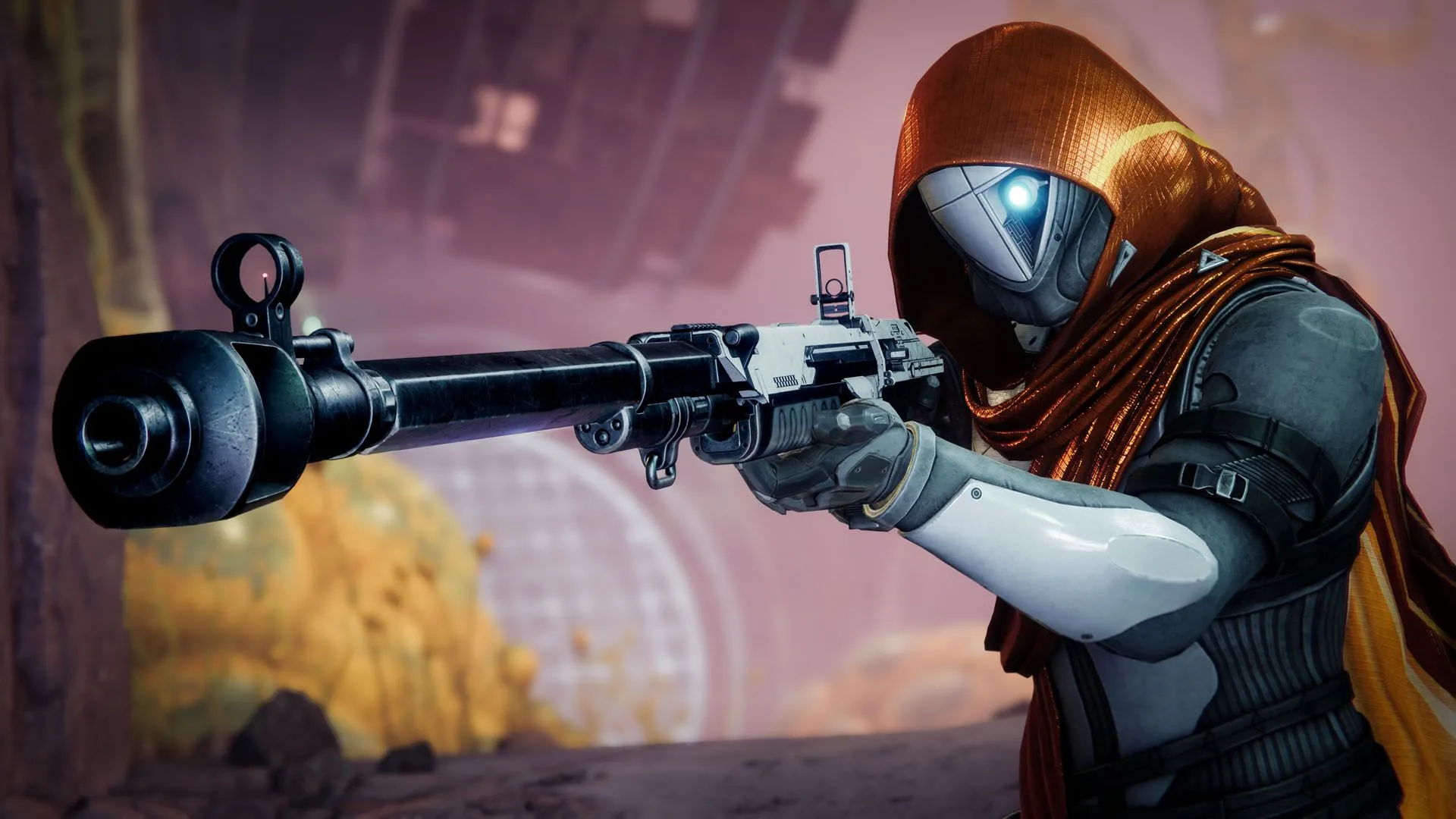 Hunter Guardian trong Destiny 2 Edge of Fate trang bị New Land Beyond, chuẩn bị cho trận chiến với chỉ số giáp tối ưu.