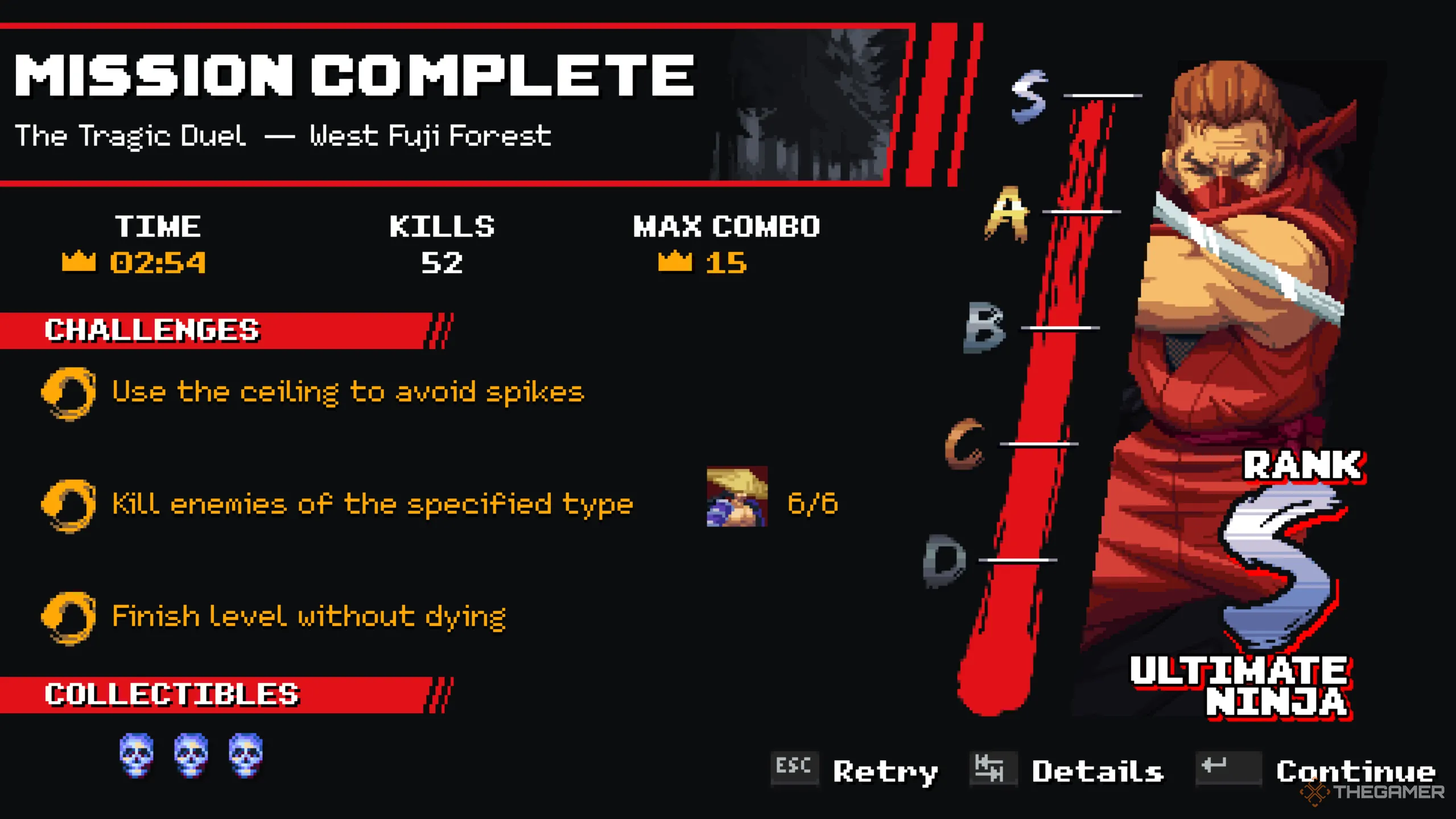 Hướng dẫn đạt S-Rank trong Ninja Gaiden Ragebound, biểu tượng Ultimate Ninja
