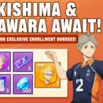 Kei Tsukishima và Koshi Sugawara trong game mobile HAIKYU!! FLY HIGH.