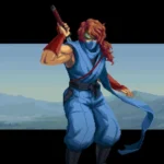 Kenji, học trò của Ryu Hayabusa, trong một cảnh cắt cảnh đầy kịch tính của Ninja Gaiden: Ragebound.