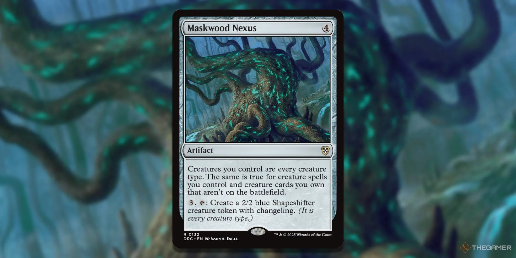 Lá bài Maskwood Nexus MTG, biến tất cả quái vật thành mọi loại sinh vật trong deck Spider-Ham