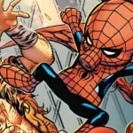 Người nhện Spider-Ham Peter Porker vung búa tấn công Kraven Thợ Săn trong trận đấu Magic The Gathering