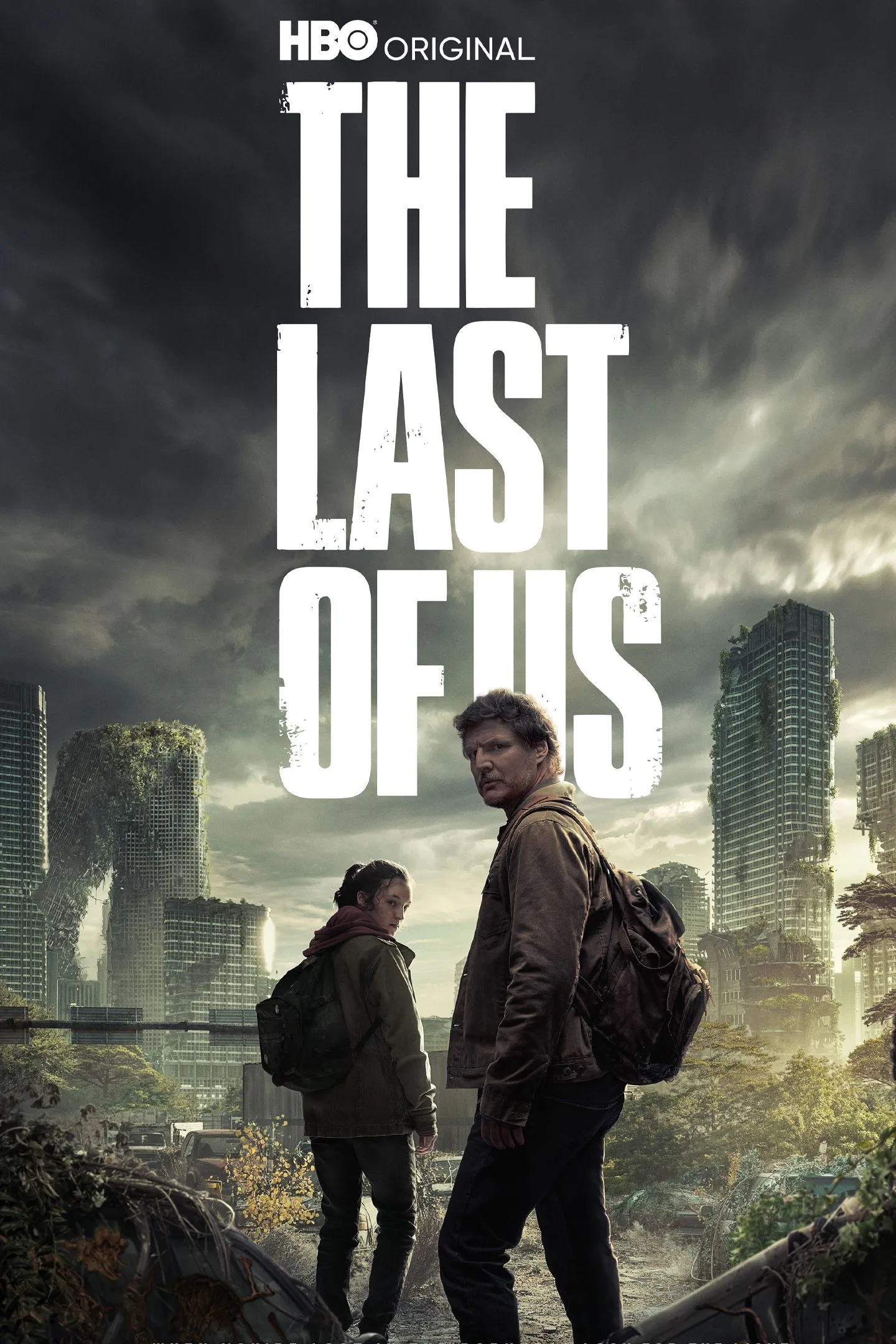 Poster chính thức của series The Last of Us trên HBO Max, với Joel và Ellie