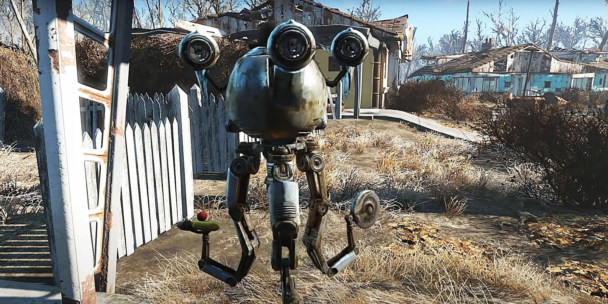 Quản gia robot Codsworth trung thành trong thế giới hậu tận thế của Fallout 4 sẵn sàng hỗ trợ người chơi