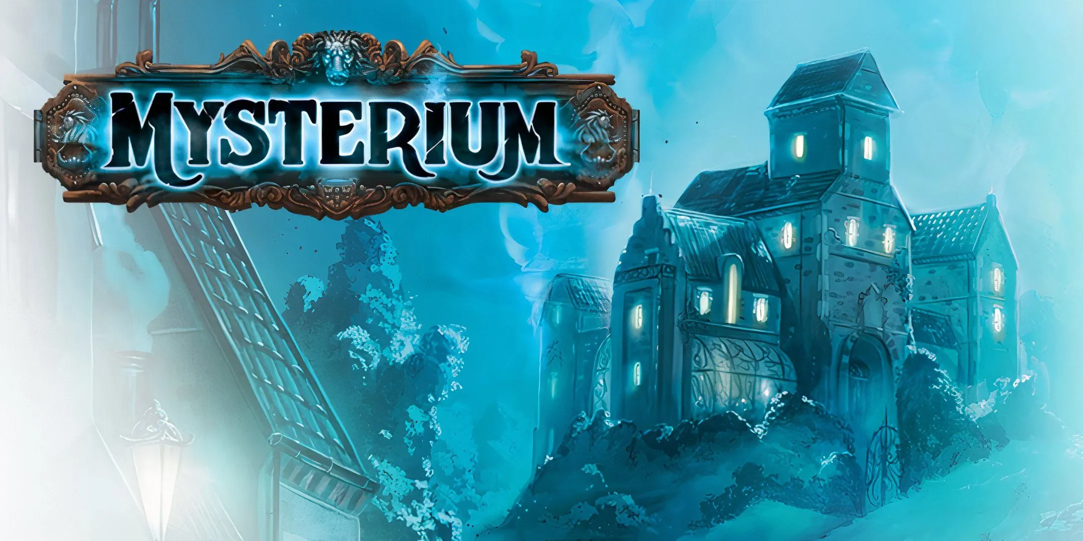 Thần thám hợp tác phá án trong board game Mysterium, với lá bài hình ảnh và chiếc đồng hồ trên bàn chơi