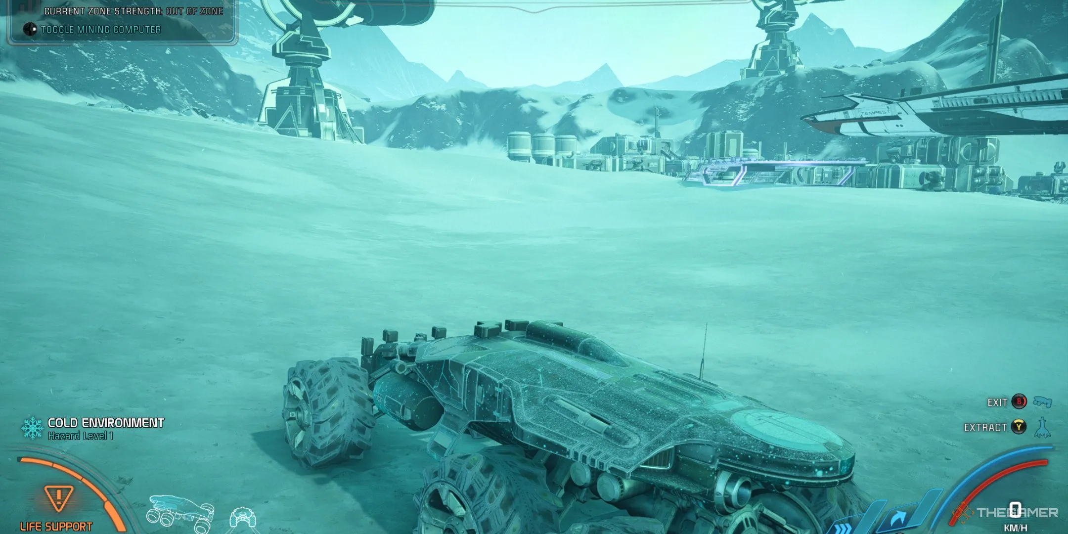Xe Nomad khám phá hành tinh băng giá Voeld trong tựa game Mass Effect: Andromeda, gợi mở về những cuộc phiêu lưu không gian tiếp theo của BioWare.