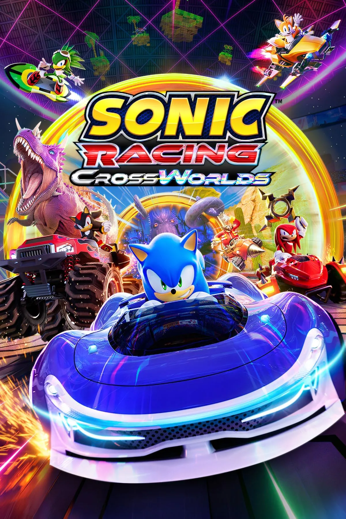 Ảnh bìa Sonic Racing: CrossWorlds với logo và artwork chính thức