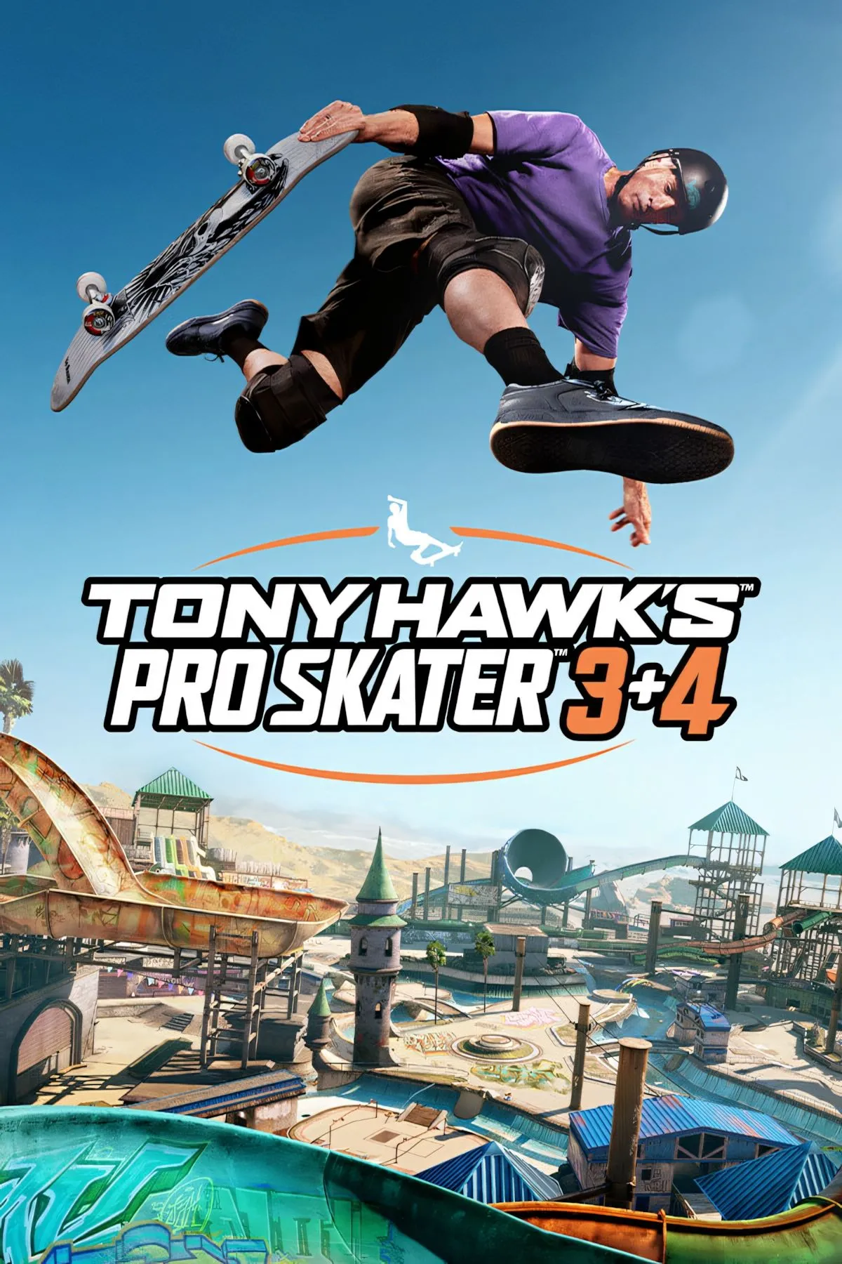 Ảnh bìa Tony Hawk's Pro Skater 3 + 4, phiên bản tái phát hành với các map gốc và cập nhật hiện đại
