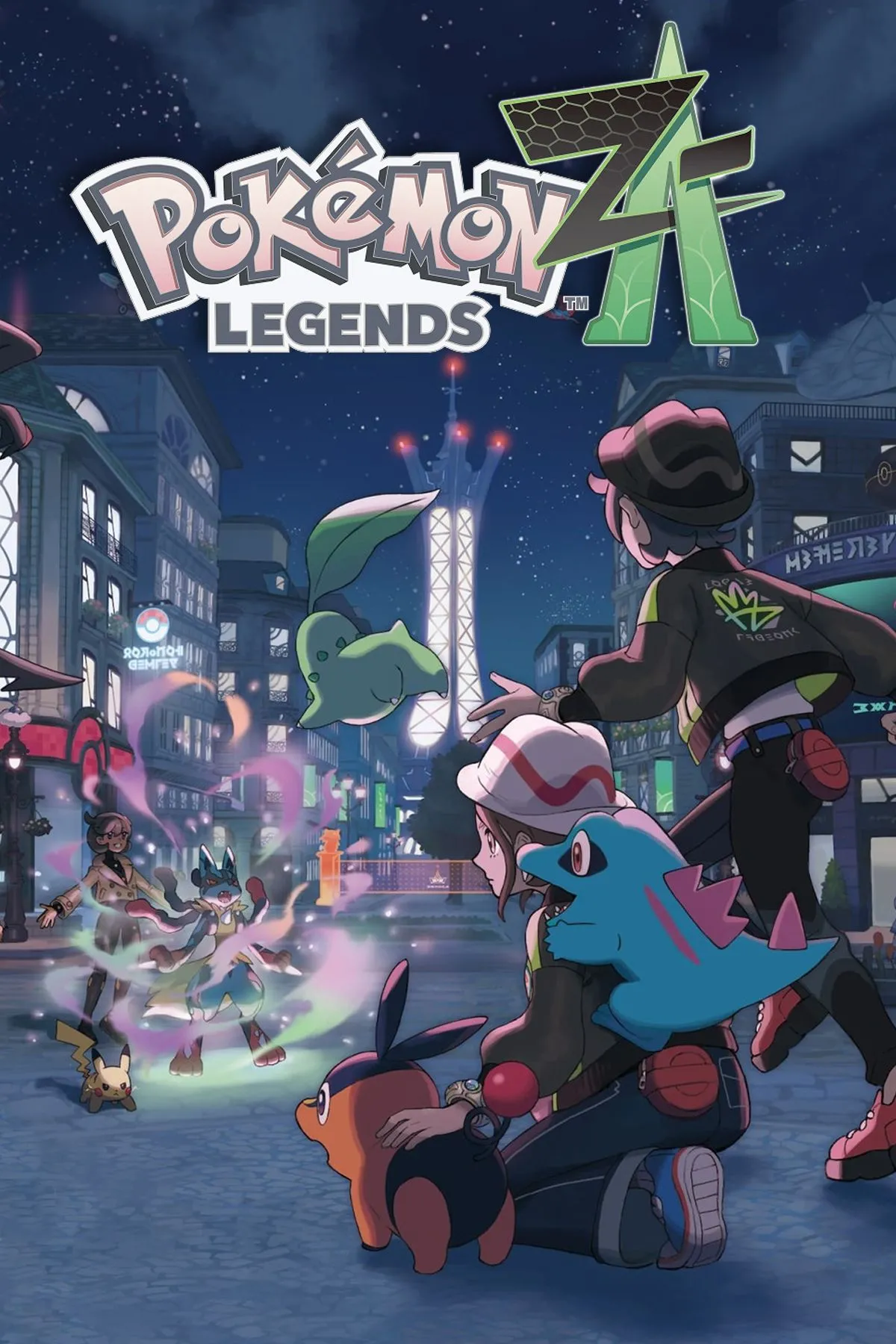 Bìa chính thức Pokémon Legends: Z-A với artwork và logo game, tham khảo nền tảng phát hành và nhà phát triển
