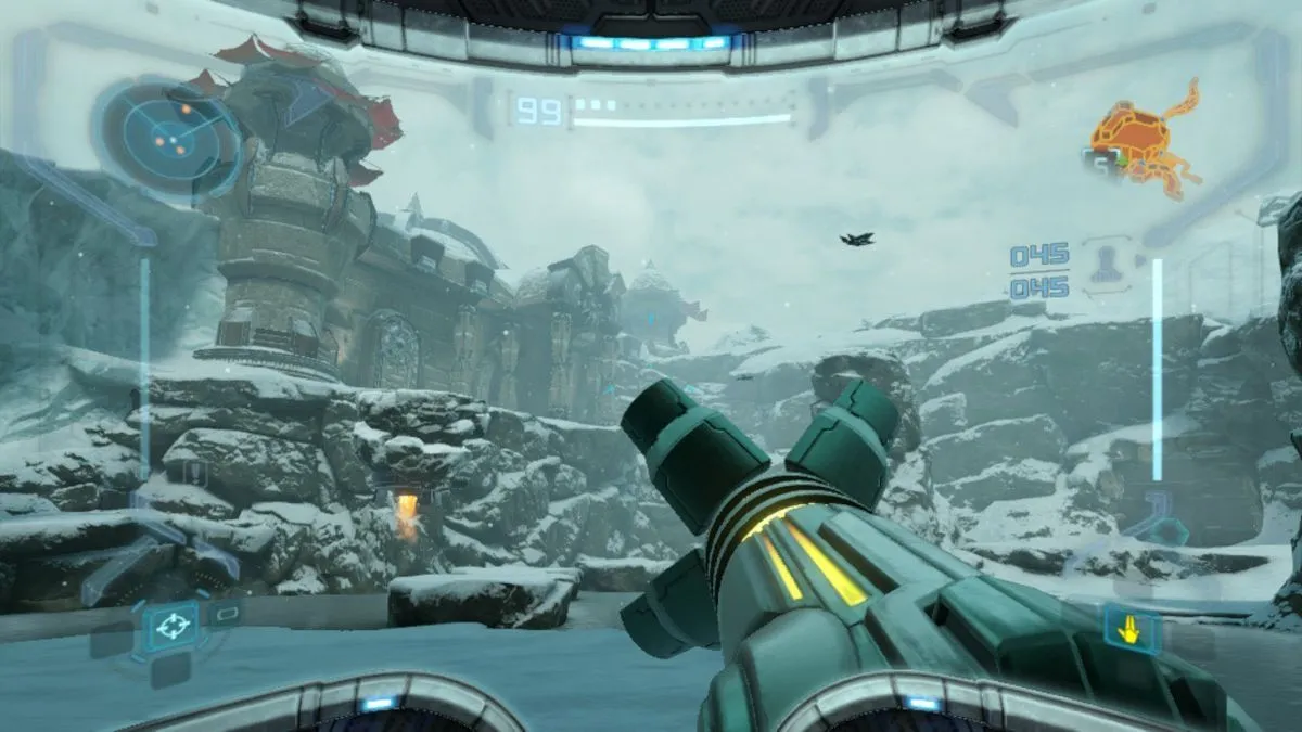 Cảnh Metroid Prime trên GameCube, đại diện cho bước chuyển FPS của dòng Metroid