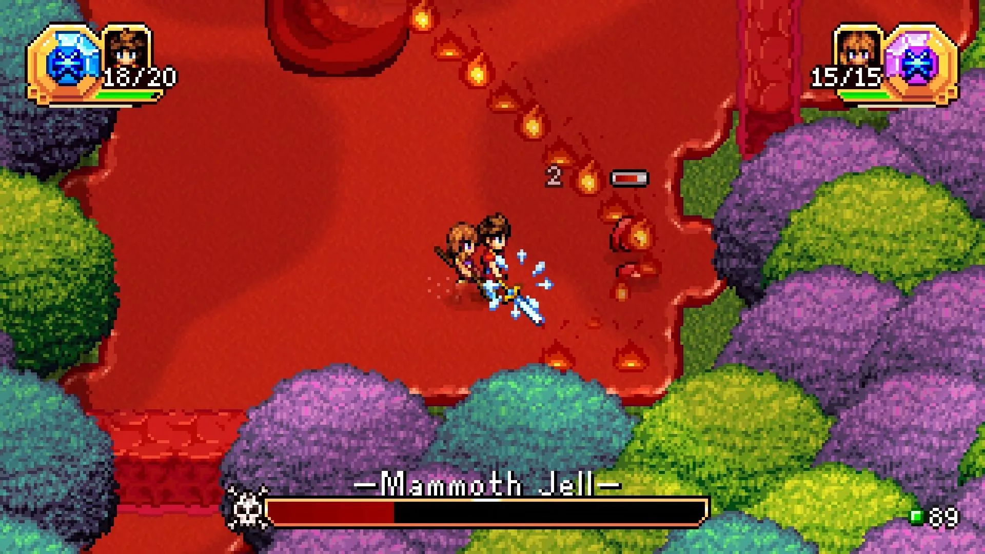 Đối đầu với quái vật Mammoth Jelly trong một combat nhỏ nhưng lôi cuốn