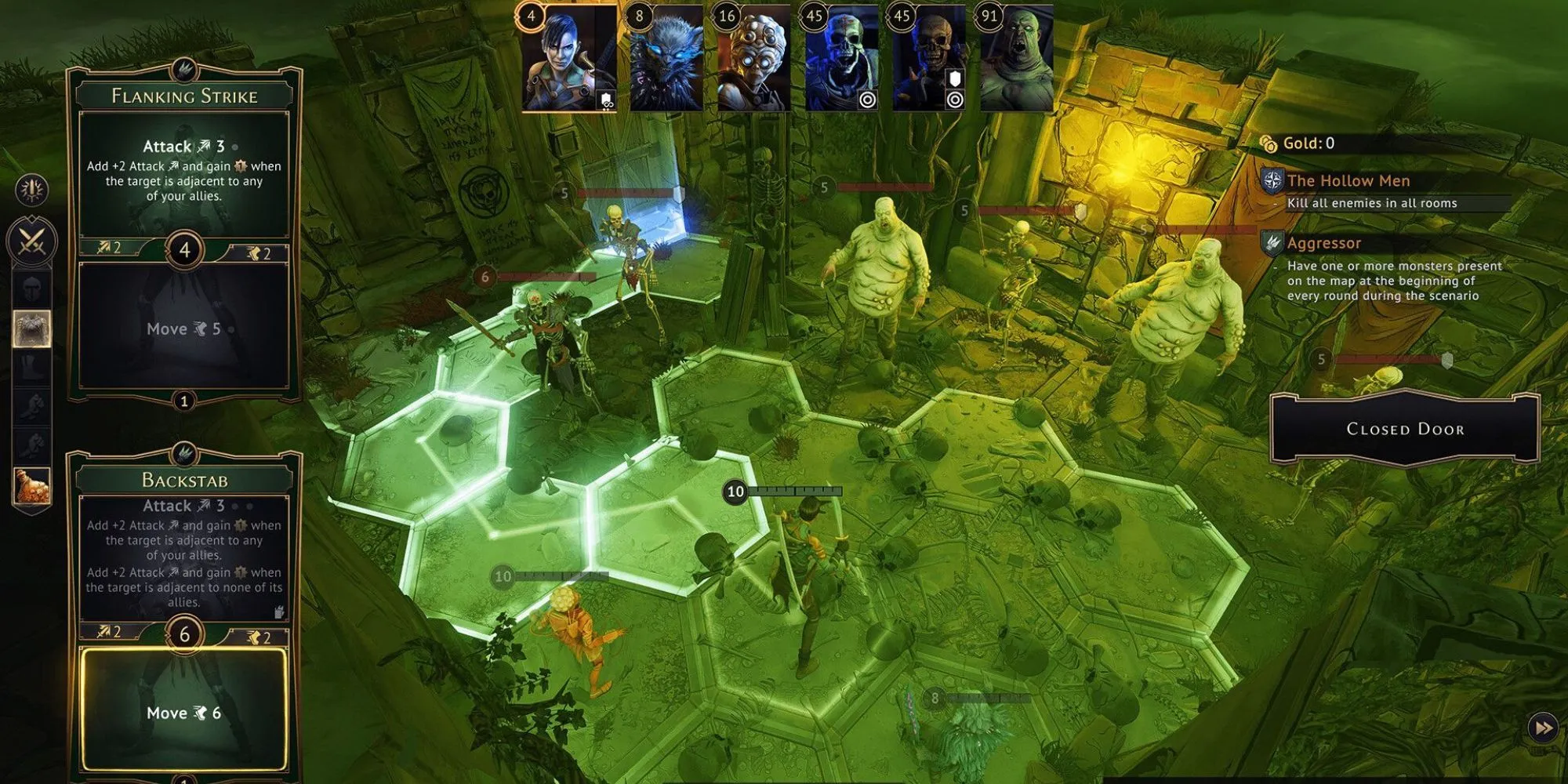 Gloomhaven screenshot: chiến đấu thẻ, dungeon crawler theo lượt với lớp nhân vật đa dạng