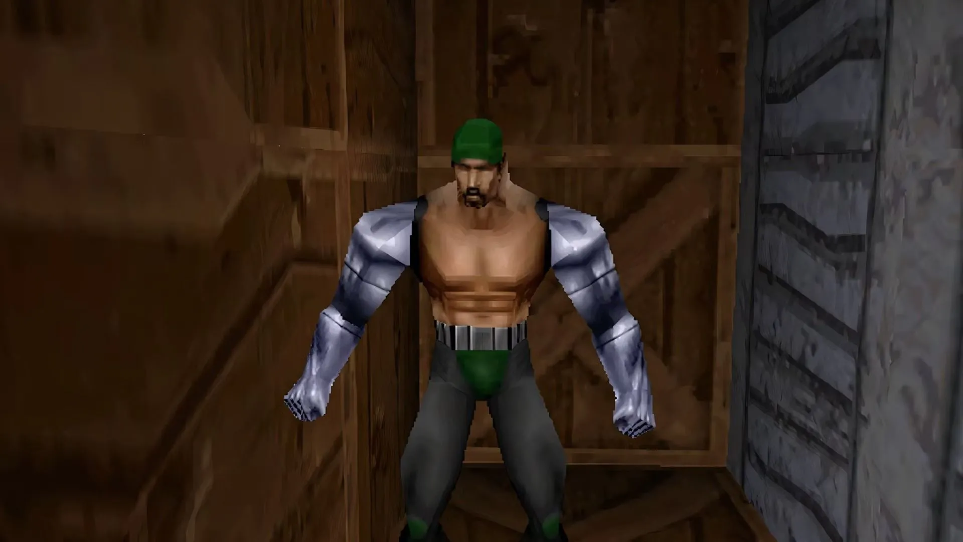 Hình ảnh gameplay Mortal Kombat: Special Forces, mô tả nhân vật Jax và đồ họa thiếu ấn tượng