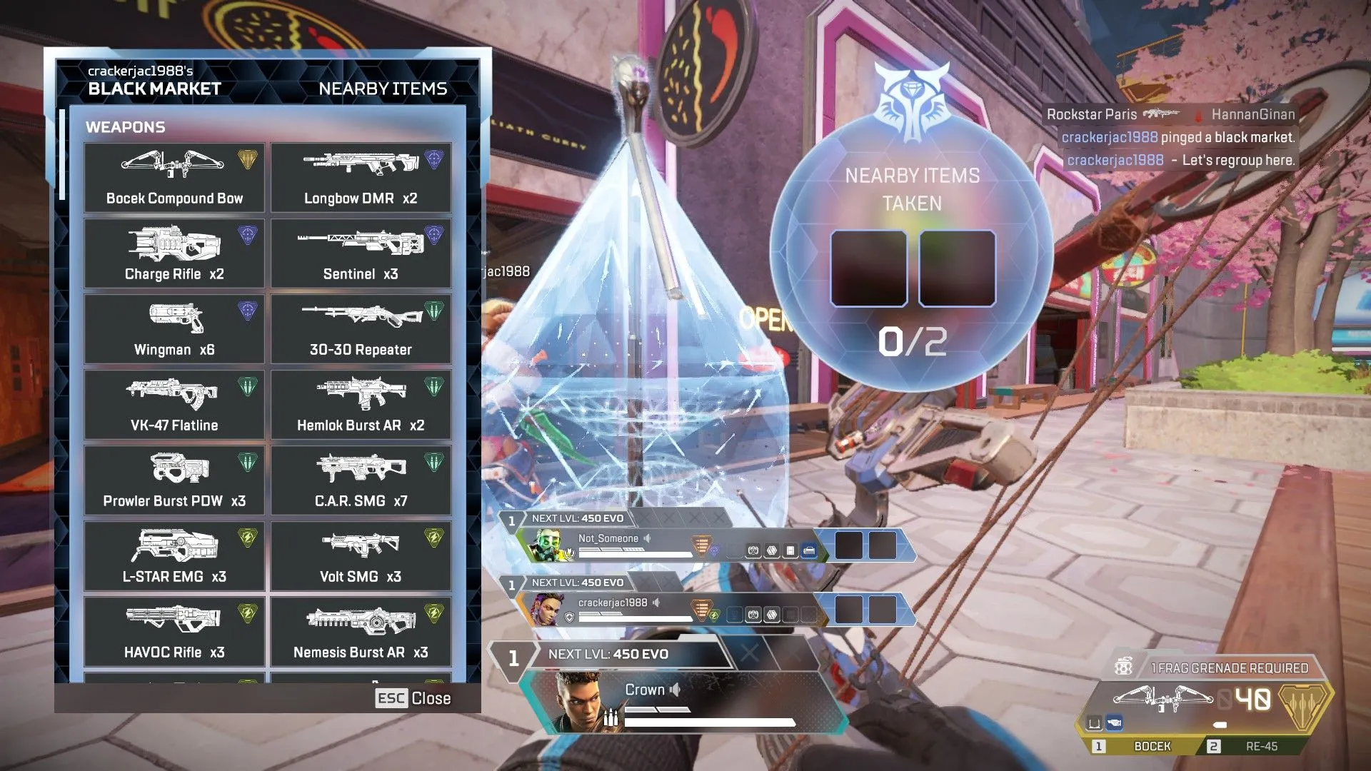 Loba kích hoạt Black Market Boutique, thu đồ cho đội trong vùng an toàn