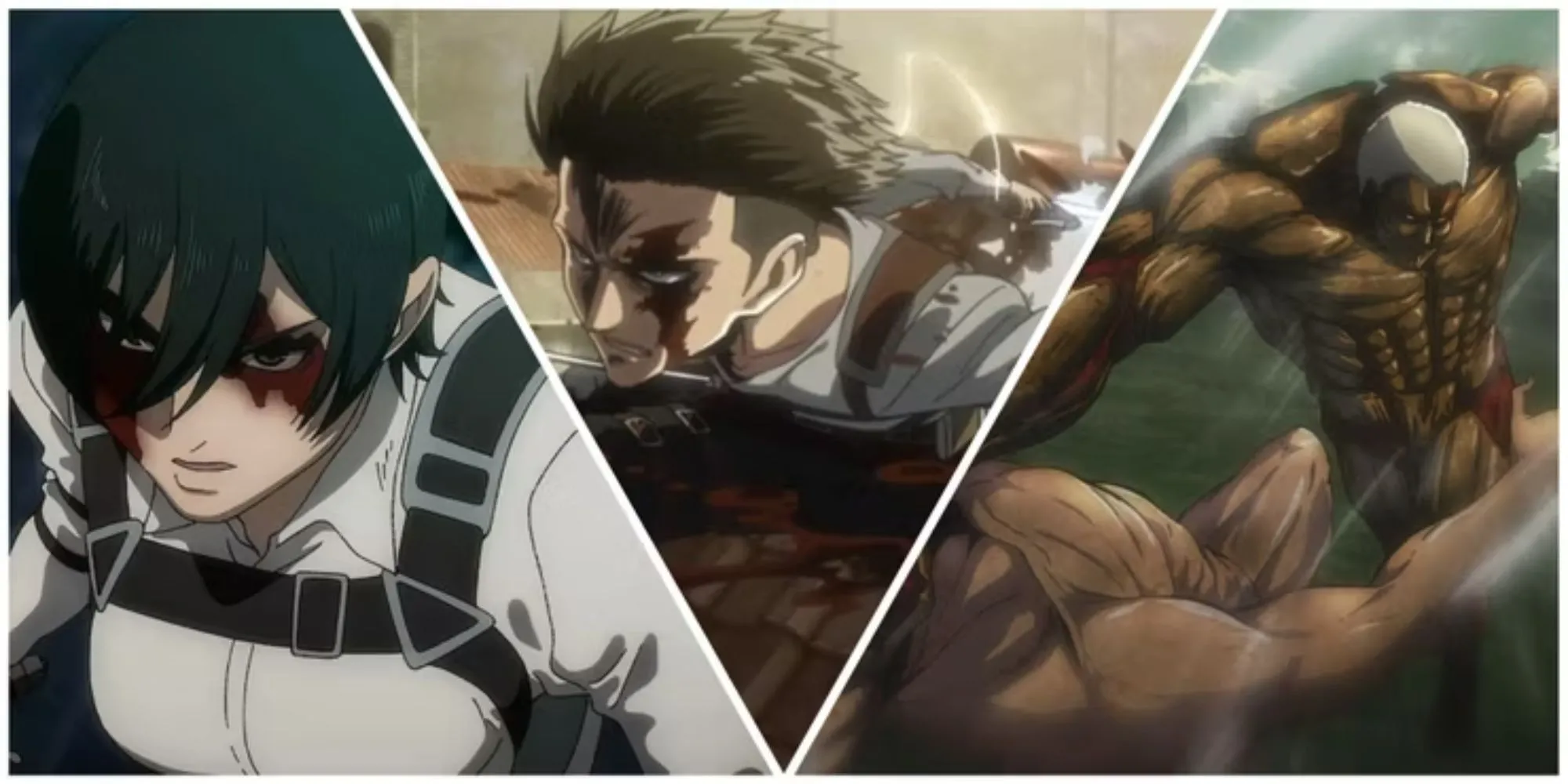 Một trong những màn đánh nhau ấn tượng trong Attack on Titan, minh họa cho sự khốc liệt của trận chiến
