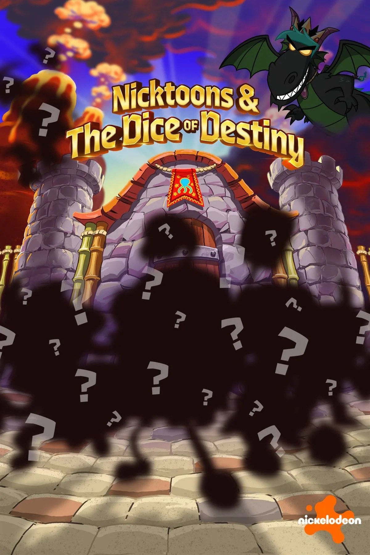 Poster chính thức của Nicktoons & The Dice of Destiny đại diện cho chuyến hành trình hoài niệm