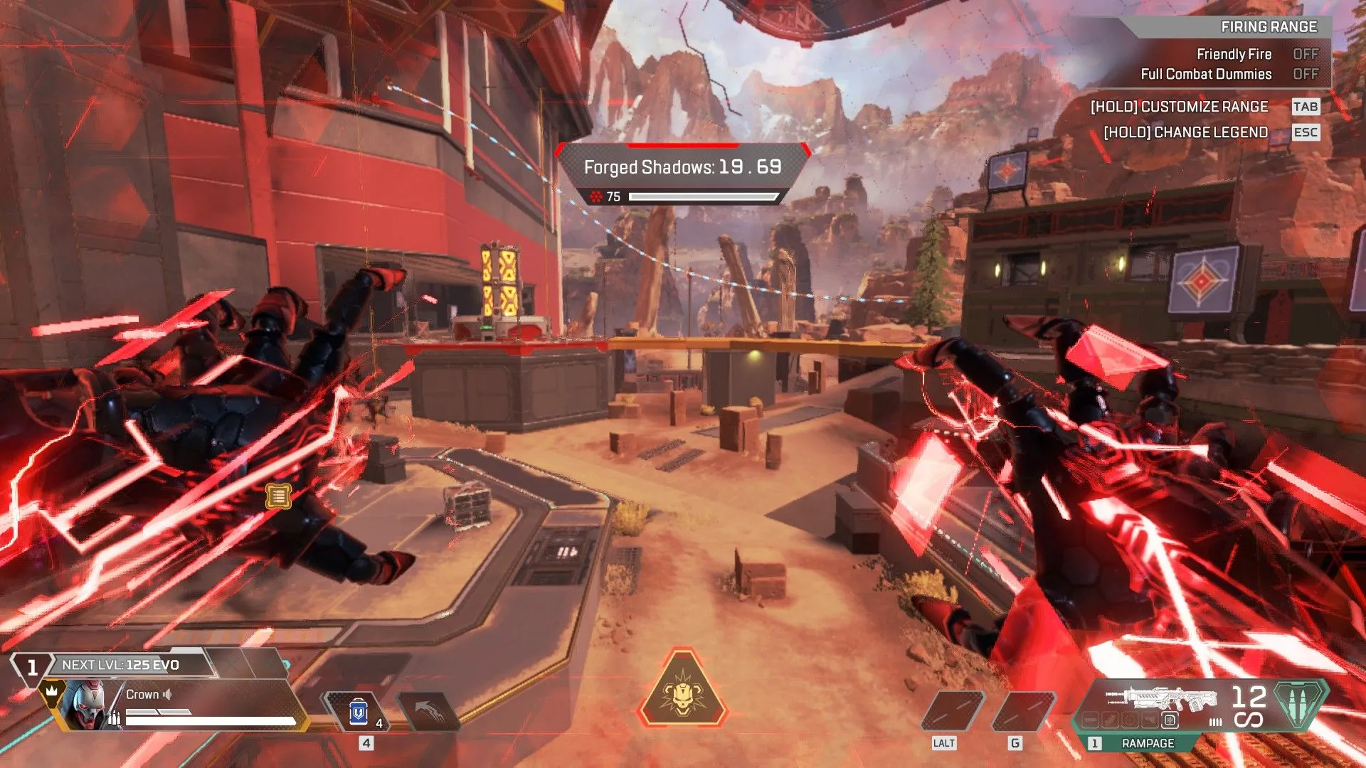 Revenant kích hoạt Forged Shadows, nhận lớp khiên tạm thời giúp anh ta trụ lâu hơn trong combat