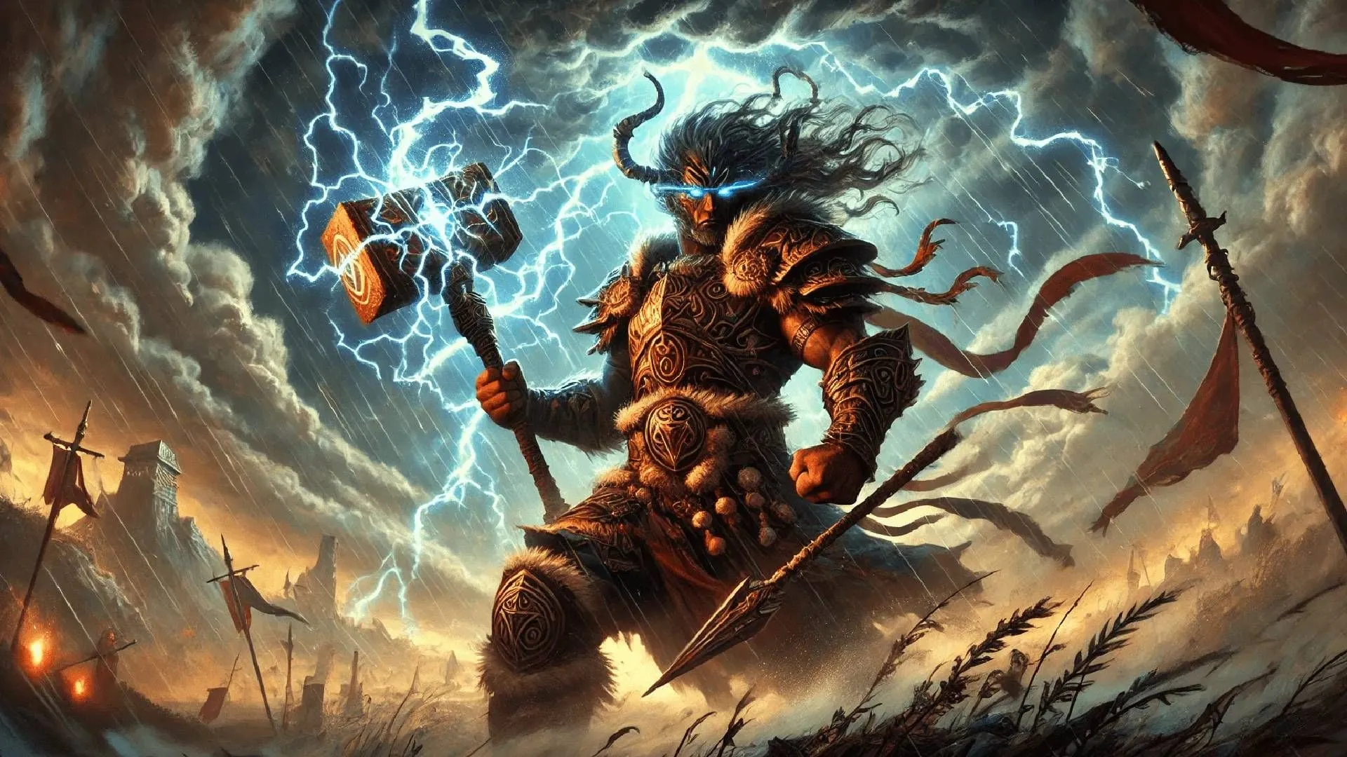 Storm Herald Barbarian với aura thời tiết hỗ trợ đội trong BG3