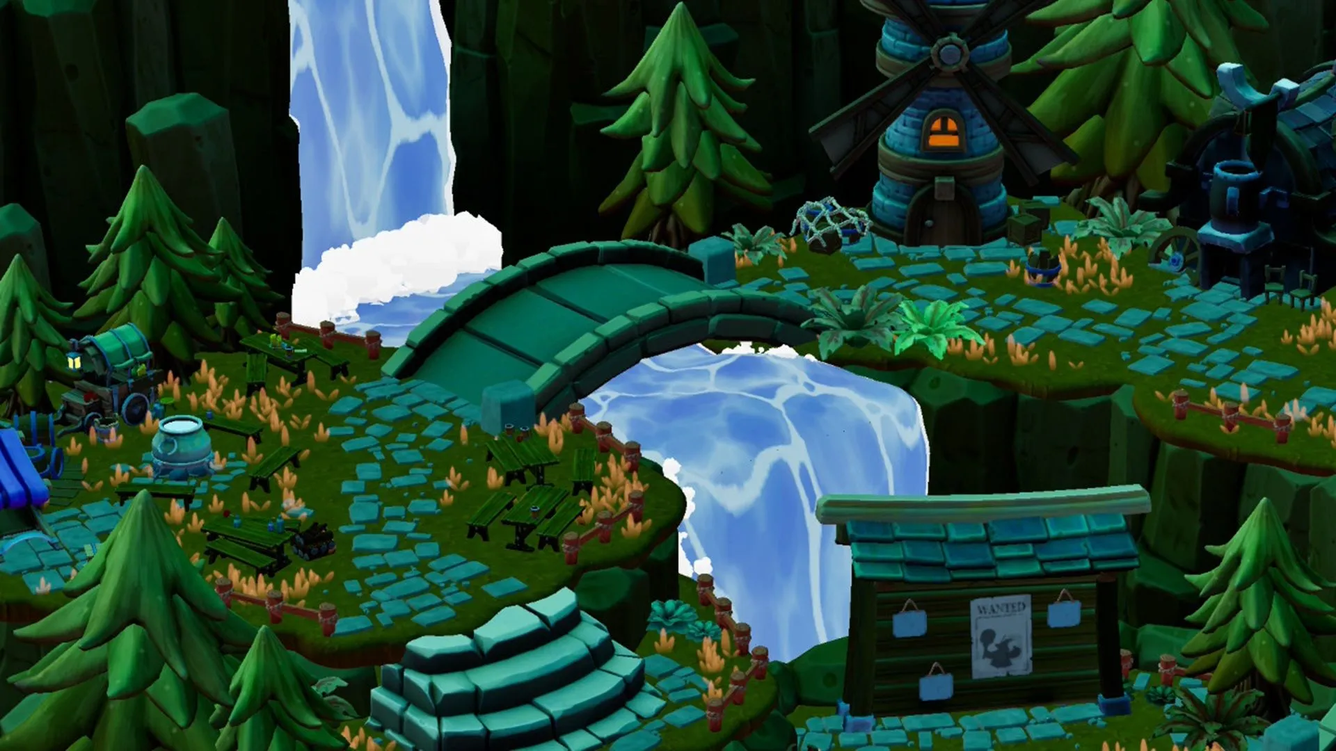 Tangle hub với thiết kế bàn chơi RPG và các vùng lấy cảm hứng từ Nicktoons