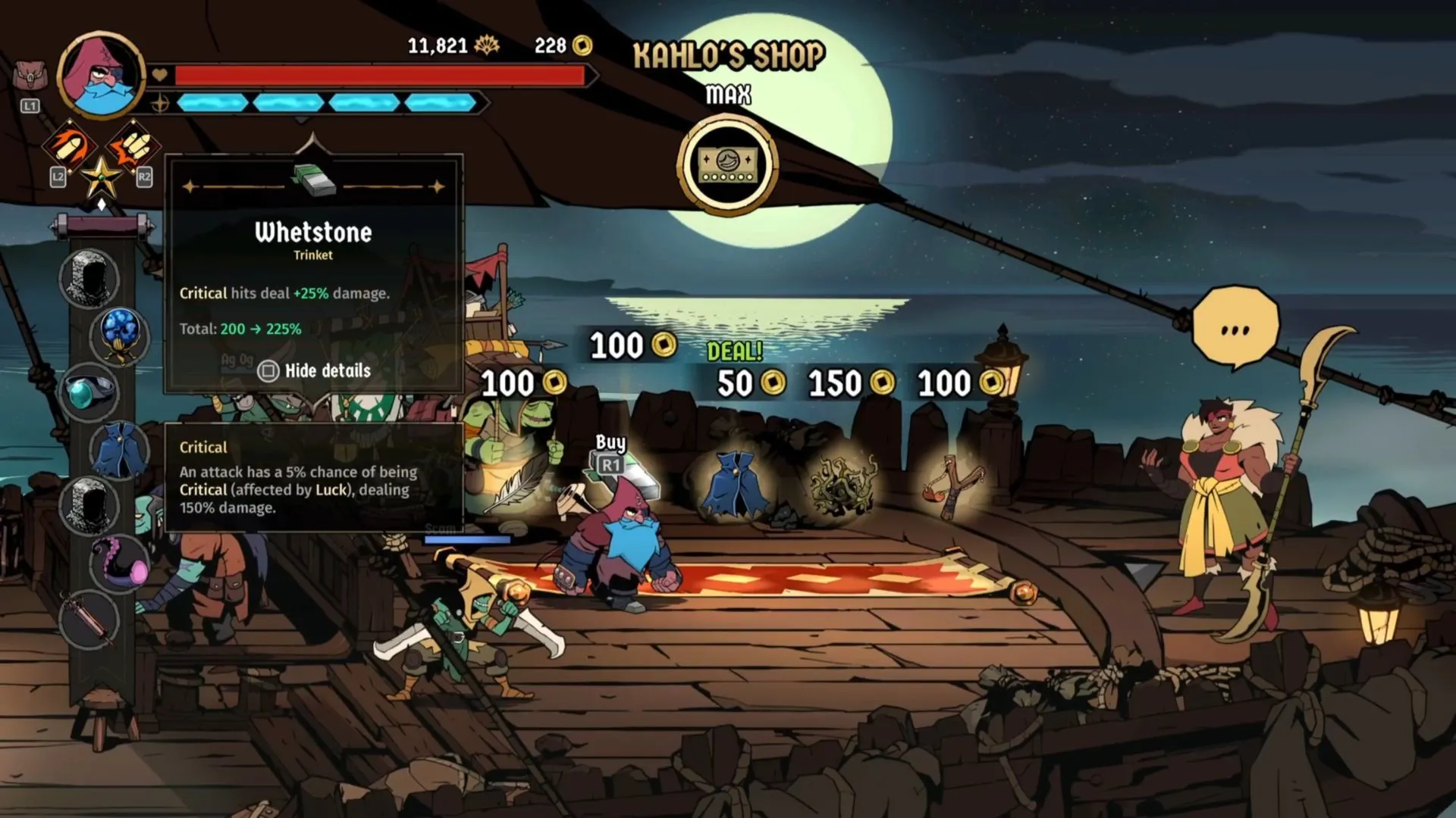 Trinket phù hợp cho build Karl: nhấn mạnh tỉ lệ Crit và Punish để kết liễu nhanh
